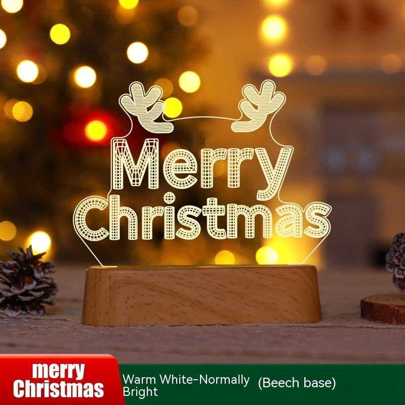 Christmas 3D LED lamp for decoration and gifts