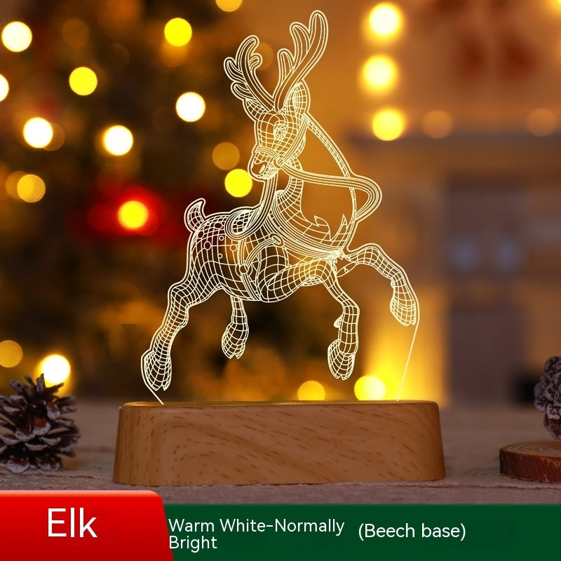 Christmas 3D LED lamp for decoration and gifts