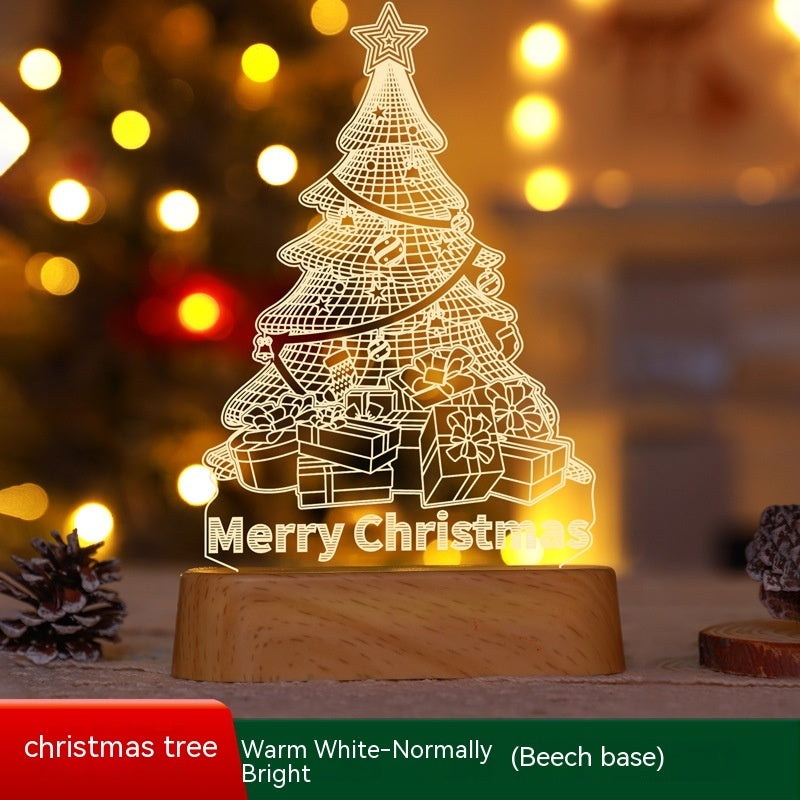 Christmas 3D LED lamp for decoration and gifts