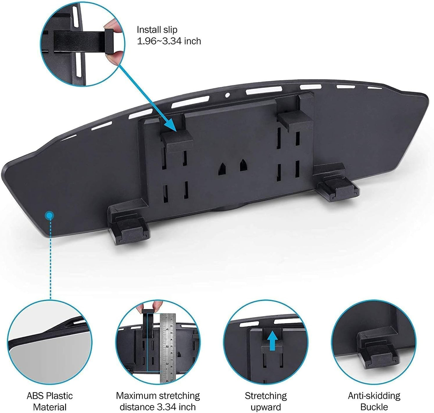 Universal Panoramic 12-Inch Rear View Mirror, Anti-Glare Wide Angle Car Mirror, Rearview Mirrors Accessory for Baby Rear-Facing, Tint Flat Mirrors for Cars and Suvs.