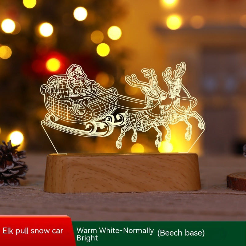 Christmas 3D LED lamp for decoration and gifts