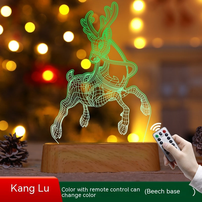 Christmas 3D LED lamp for decoration and gifts