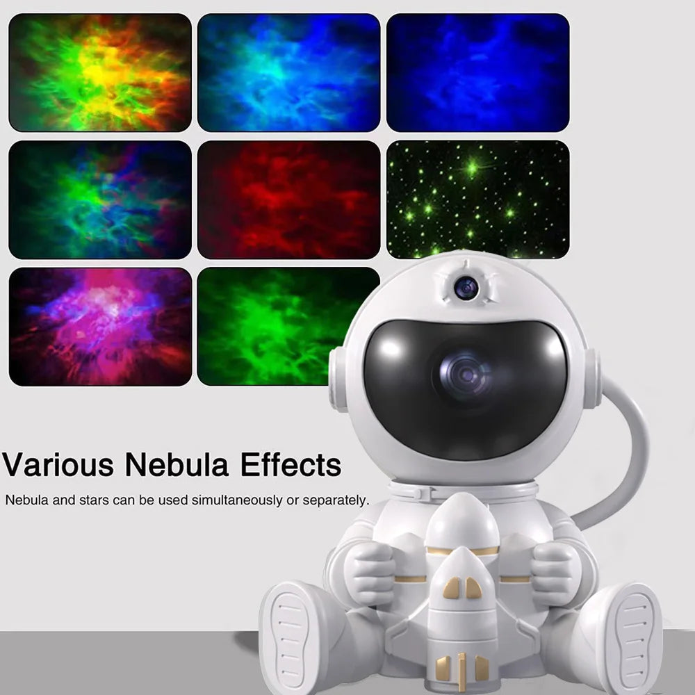Rocket Astronaut Starry Laser Light