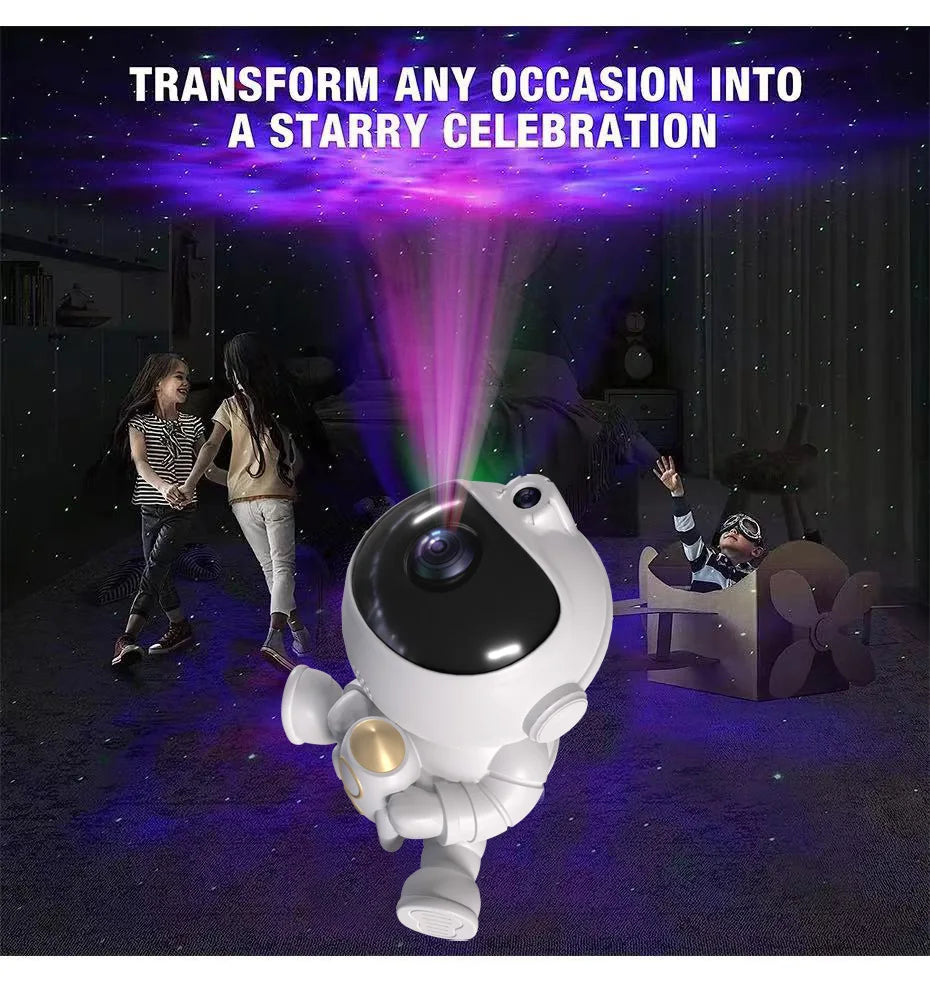 Rocket Astronaut Starry Laser Light