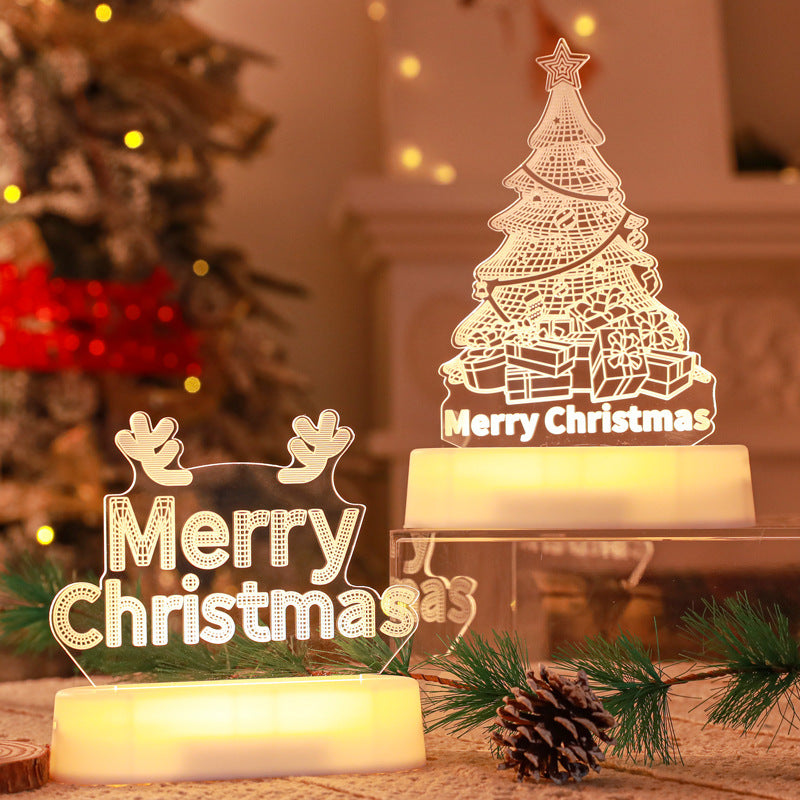 Christmas 3D LED lamp for decoration and gifts
