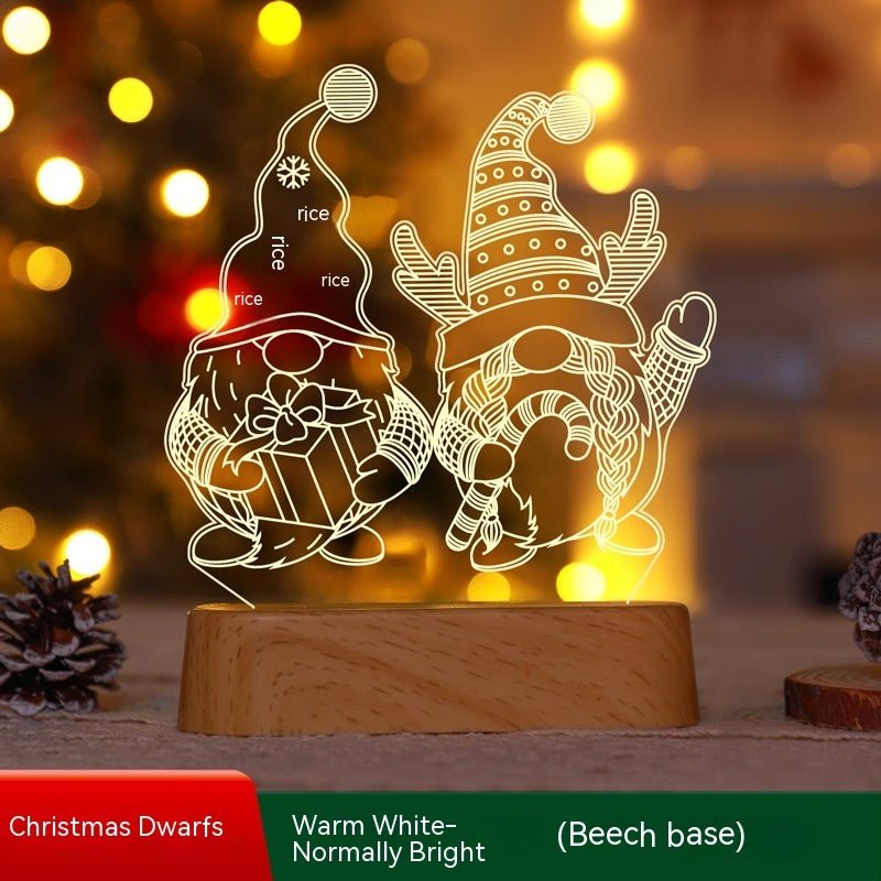 Christmas 3D LED lamp for decoration and gifts