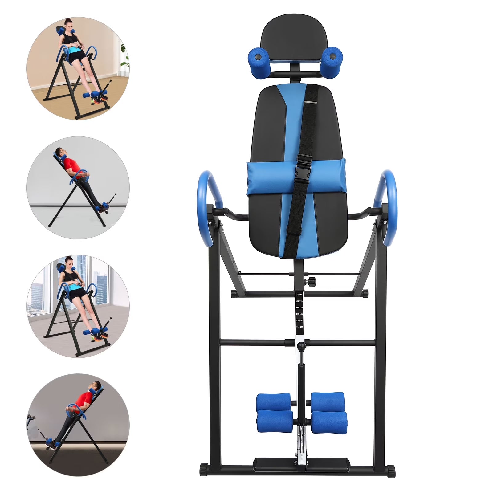 Foldable Inversion Table Gravity Hang Back Pain Relief and Fitness Heavy Duty
