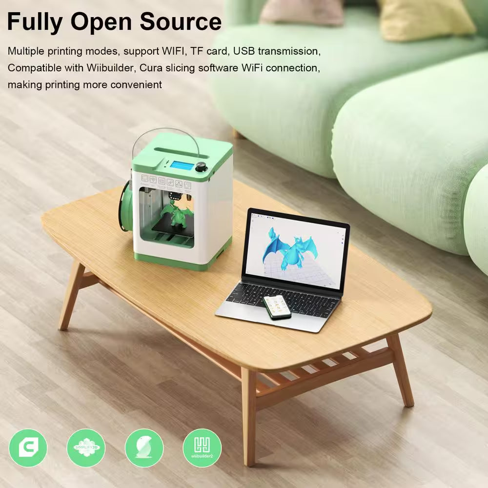 Wifi Cloud Printing 3D Printer, Fully Assembled and Mini 3D Printer for Beginners and Kids with Auto Leveling