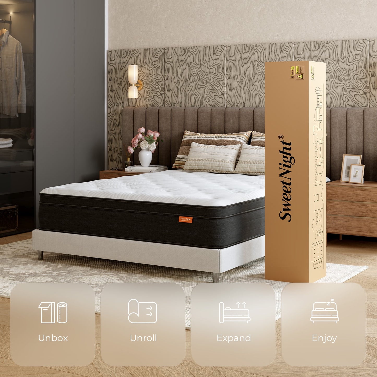 Twilighty 12" King Size Medium Adult Hybrid Mattress