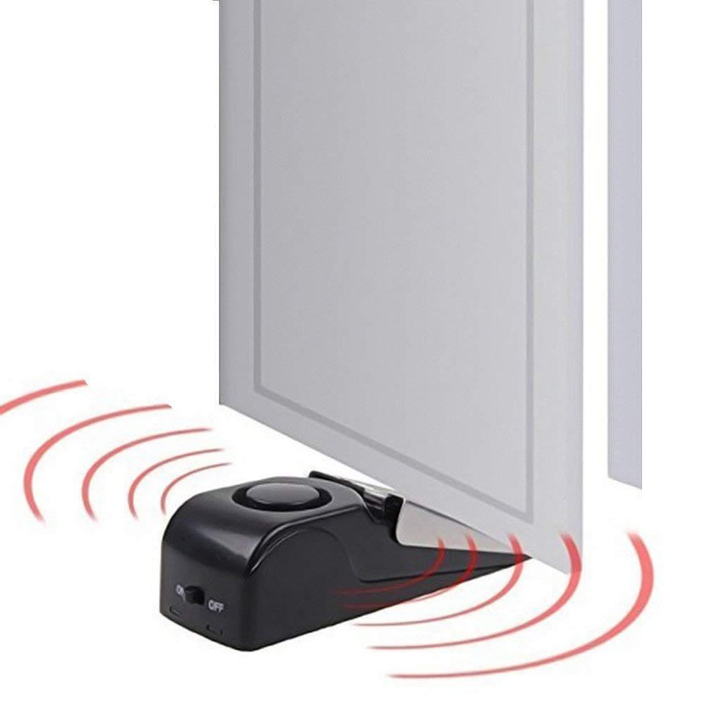 Intelligent electronic door stop alarm for home security and hotel intruder detection