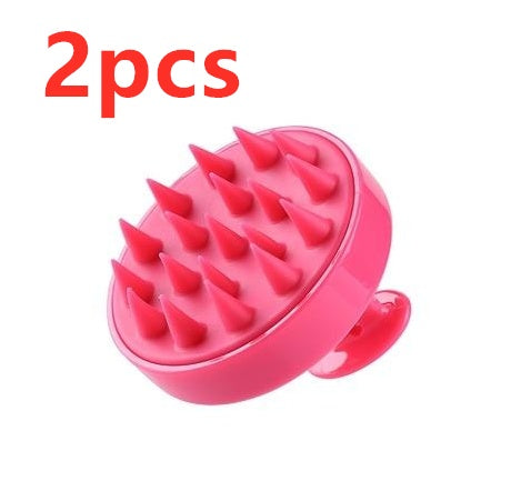 Silicone scalp massage hair brush