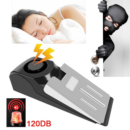 Intelligent electronic door stop alarm for home security and hotel intruder detection