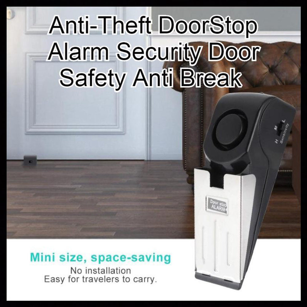 Intelligent electronic door stop alarm for home security and hotel intruder detection