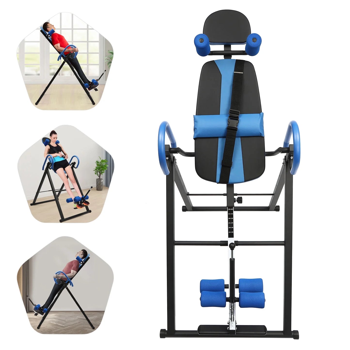 Foldable Inversion Table Gravity Hang Back Pain Relief and Fitness Heavy Duty