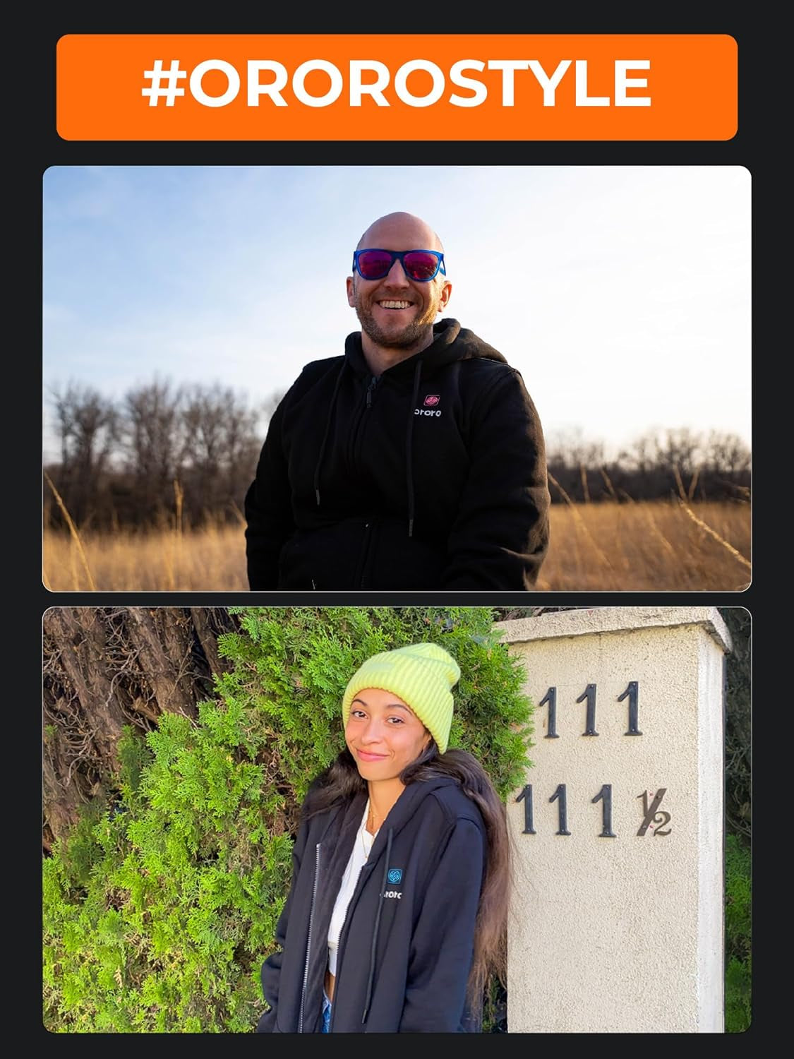 Heated Hoodie with USB-C Rechargeable Battery, Fleece Full-Zip Heated Sweatshirt Hoodie