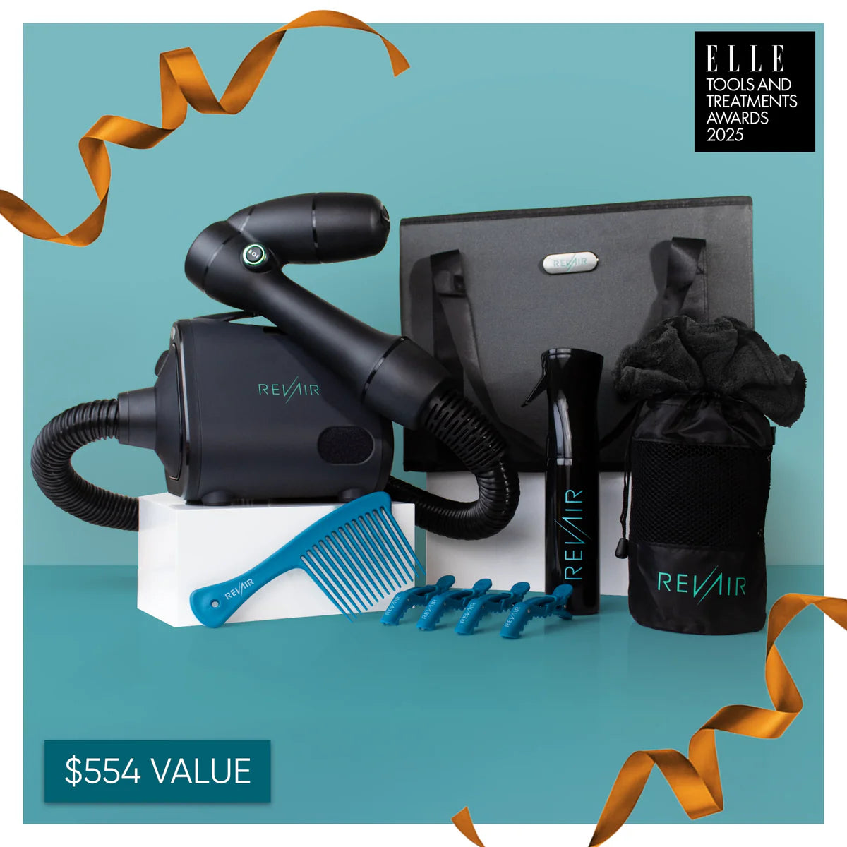 RevAir Reverse-Air Dryer - Fastest Healthiest & Easiest Hair Drying Solution for USA & Canada Use Only 120V US/CA Smooth Hair Care with Variable Tension Settings & Internal Temperature Sensors