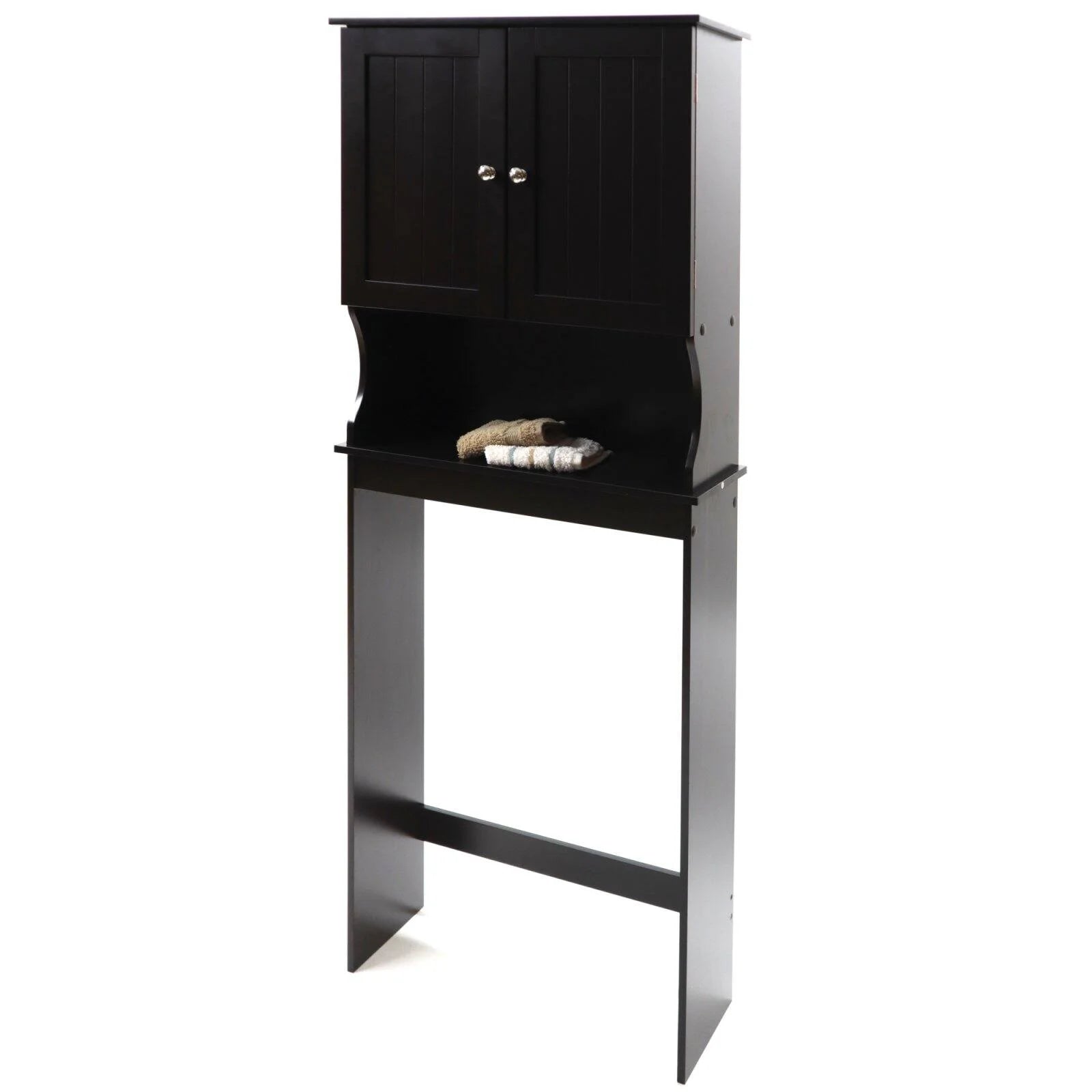 Country Two Door over the Toilet Cabinet, Adjustable Shelf, Espresso