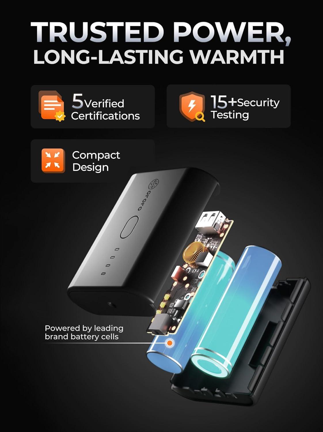 Heated Hoodie with USB-C Rechargeable Battery, Fleece Full-Zip Heated Sweatshirt Hoodie