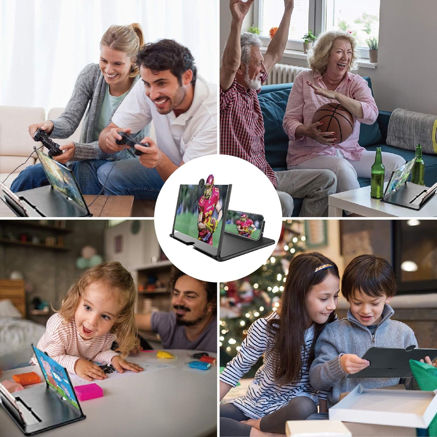 18 Inch Screen Magnifier for Cell Phone 3D Hd Phone Screen Magnifier,Portable Phone Screen Amplifier Enlarger for Movies Videos Gaming for All Smartphones