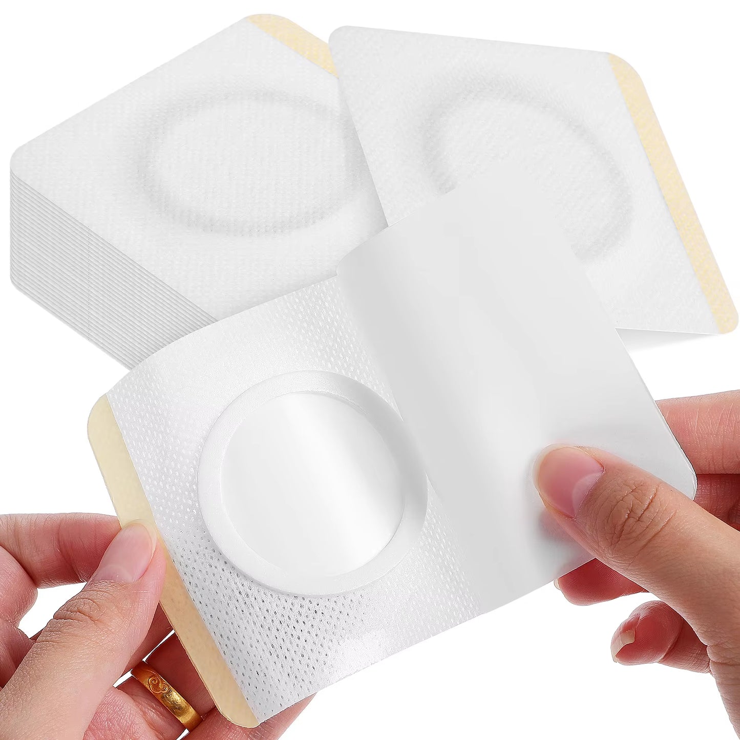 50Pcs Plaster Air Permeable Belly Button Stickers Fabric Patches for Comfort Navel Adhesive Body Empty Belly Button Shield