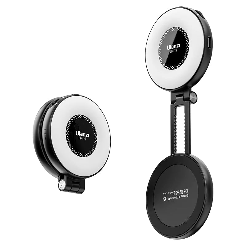 LM19 Magsafe Light CRI 95+ for Vlog Livestream Photograph Bi-Color Flip Fill Light Suitable for Magnetic Mobile Phones