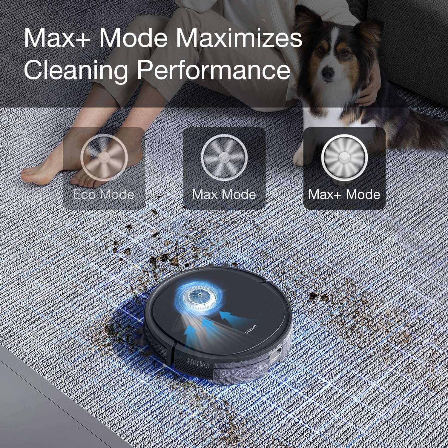ECOVACS Deebot OZMO U2 Pro Robot Vacuum Mop Cleaner for Pet Hair & Hard Floors