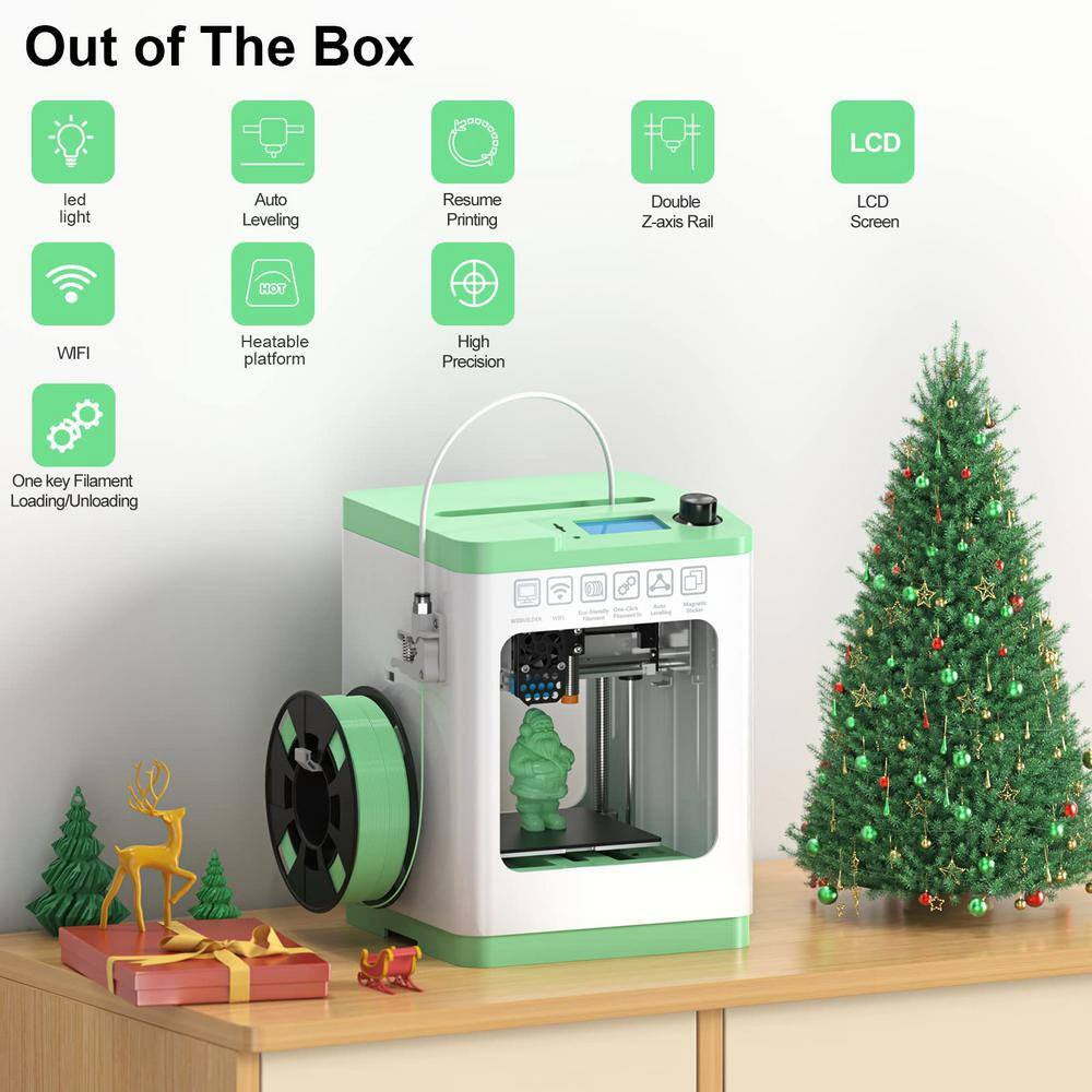 Wifi Cloud Printing 3D Printer, Fully Assembled and Mini 3D Printer for Beginners and Kids with Auto Leveling