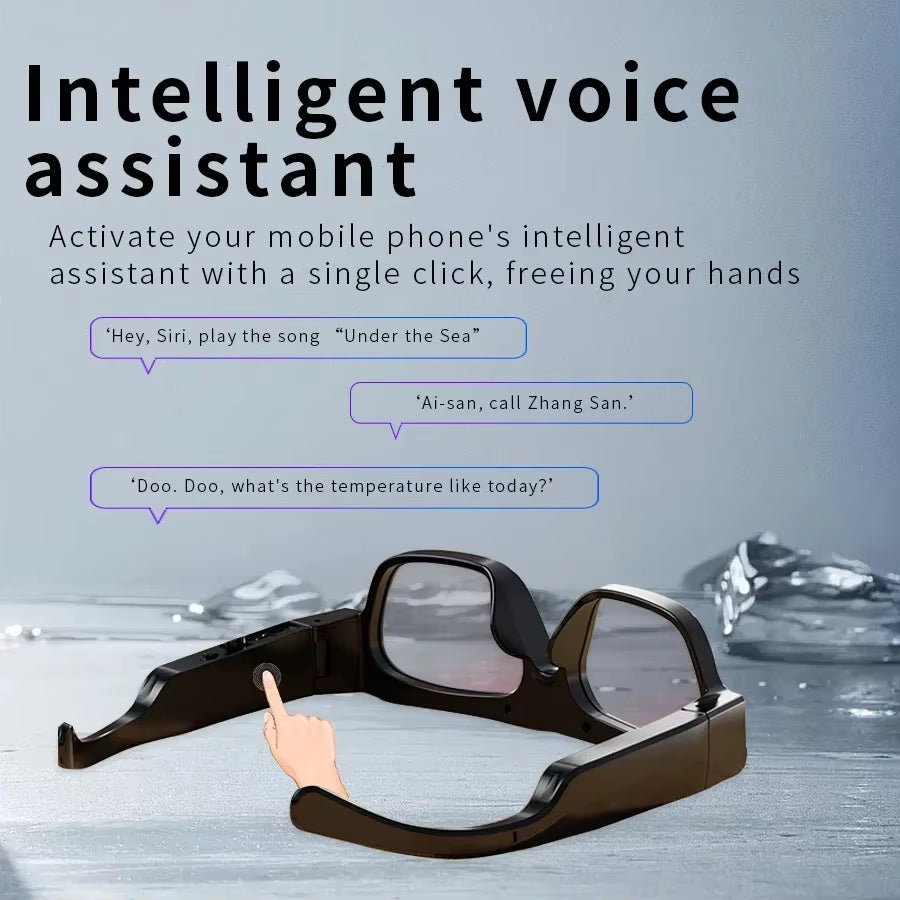 2K/4K High-Definition Sports Camera Sunglasses with Bluetooth Call Functionality for Outdoor Video Recording