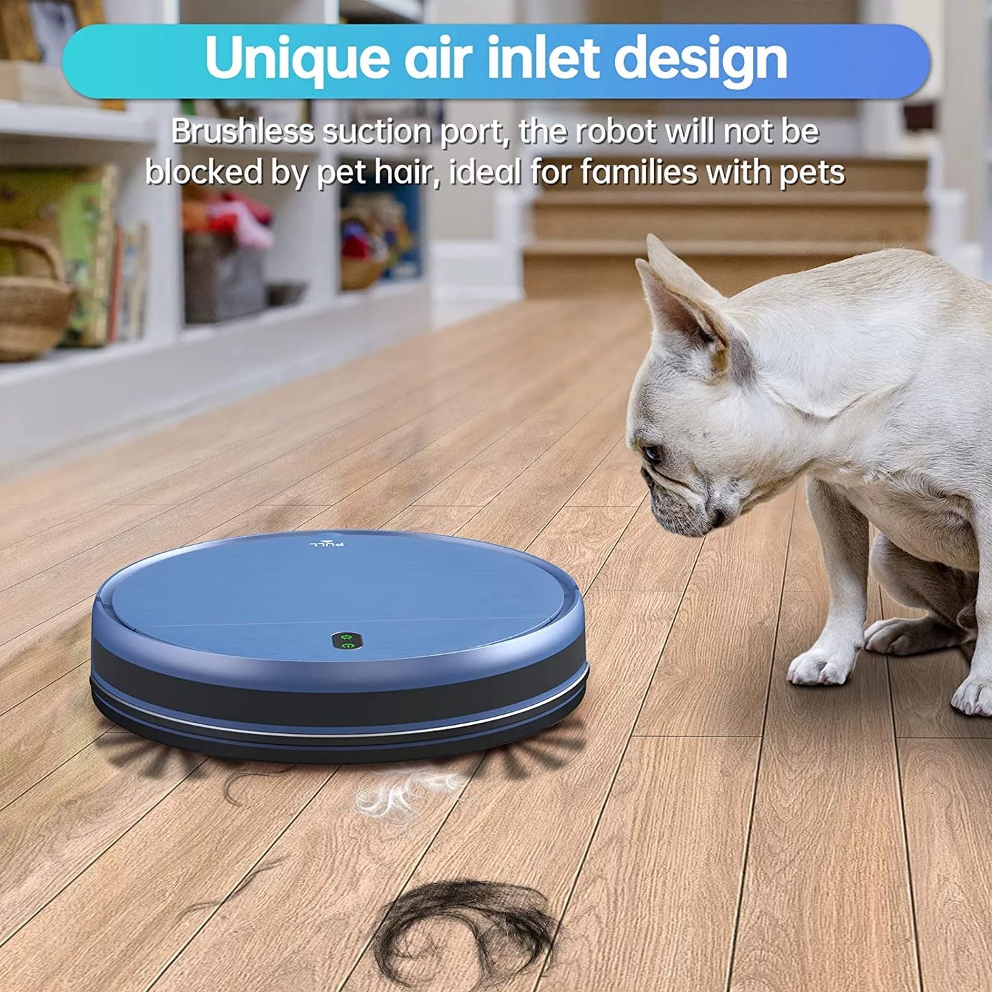 Robot Vacuum and Mop Combo Compatible with Alexa, Blue