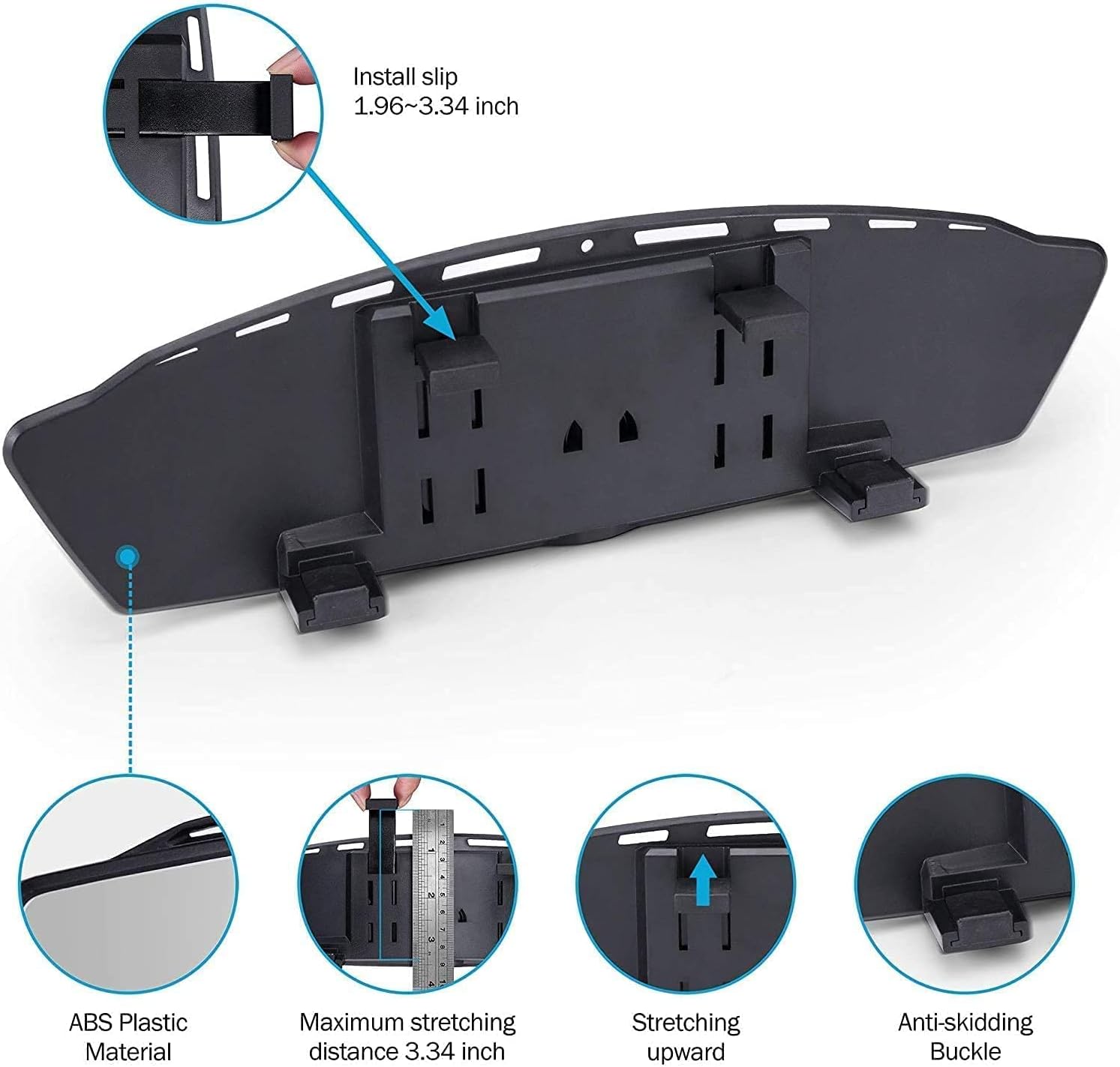 Universal Panoramic 12-Inch Rear View Mirror, Anti-Glare Wide Angle Car Mirror, Rearview Mirrors Accessory for Baby Rear-Facing, Tint Flat Mirrors for Cars and Suvs.