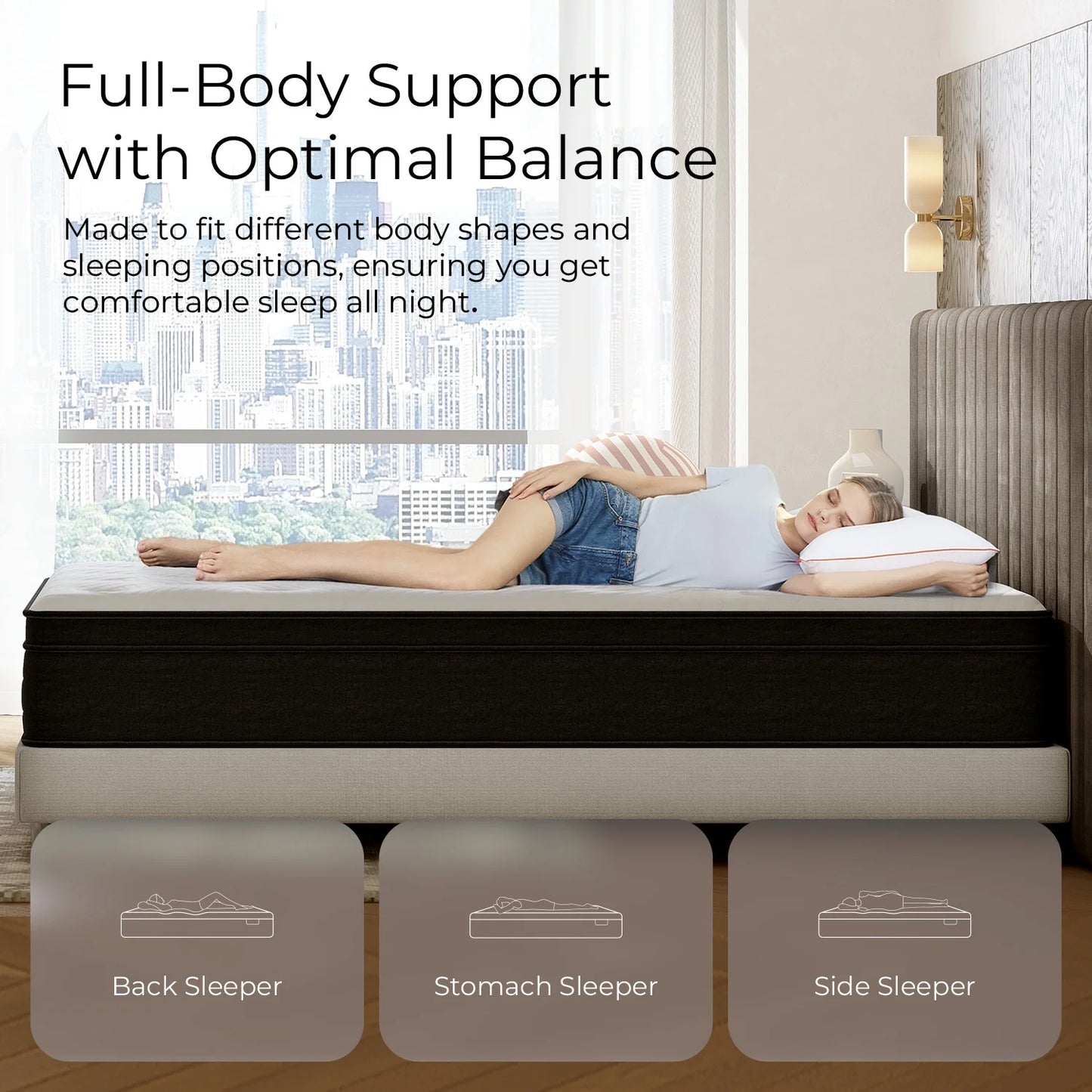 Twilighty 12" King Size Medium Adult Hybrid Mattress