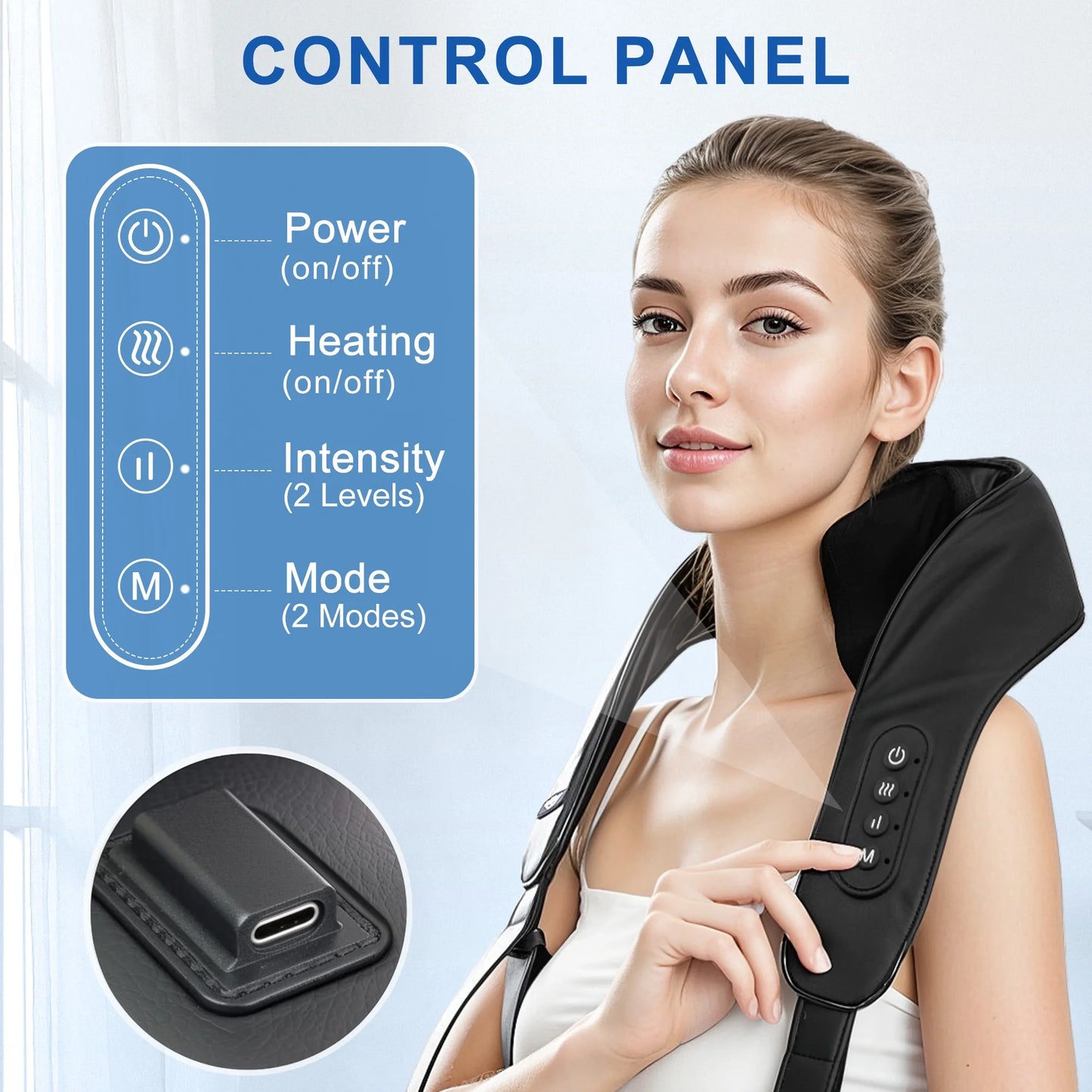 All Joints Massager with Heat - 6D Shiatsu Deep Tissue Kneading for Back, Leg, Muscle Pain Relief