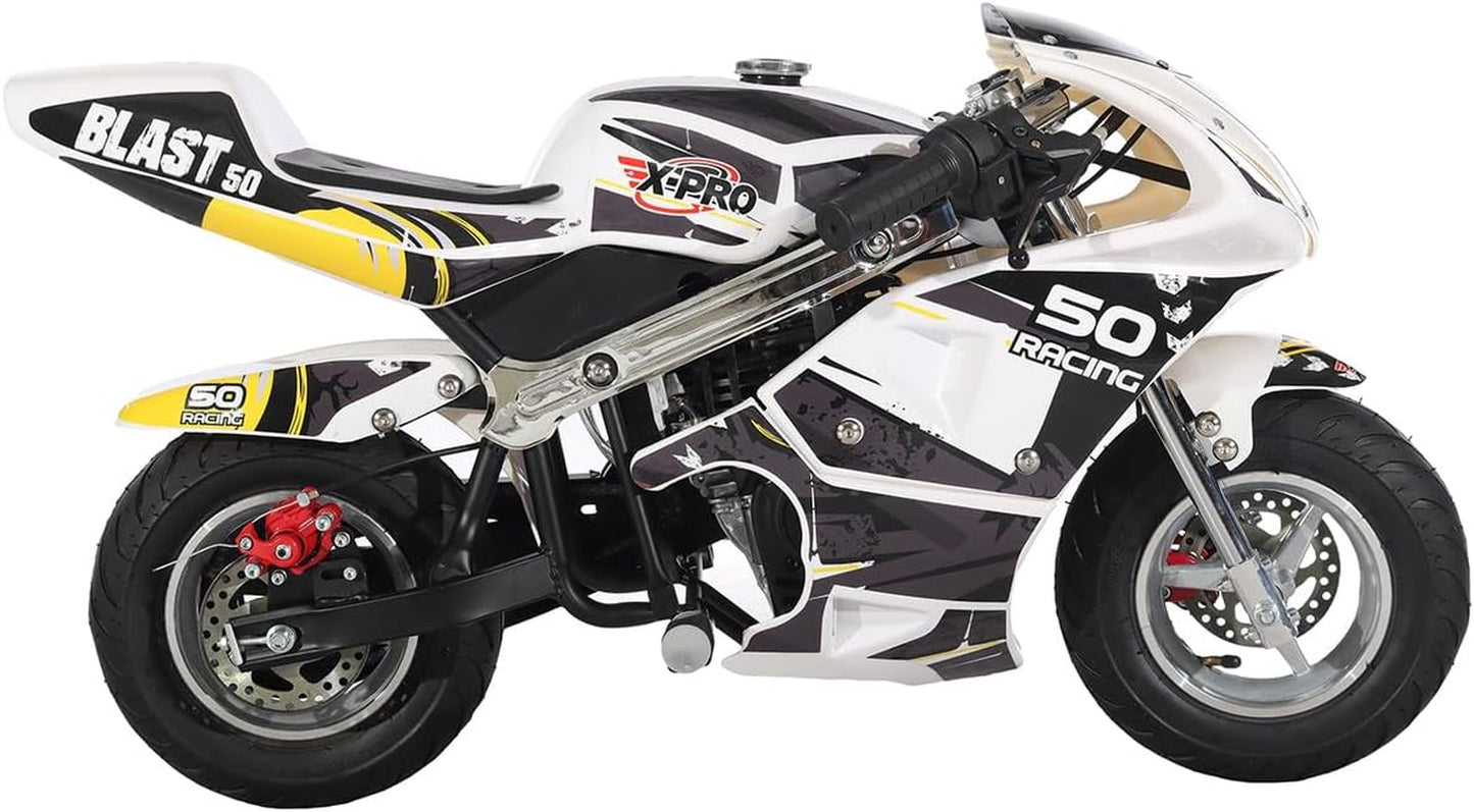 Blast Mini Gas Pocket Bike, Gas-Powered Pocket Motorcycle, Perfect Mini Pocket Bike for Kids(Black)