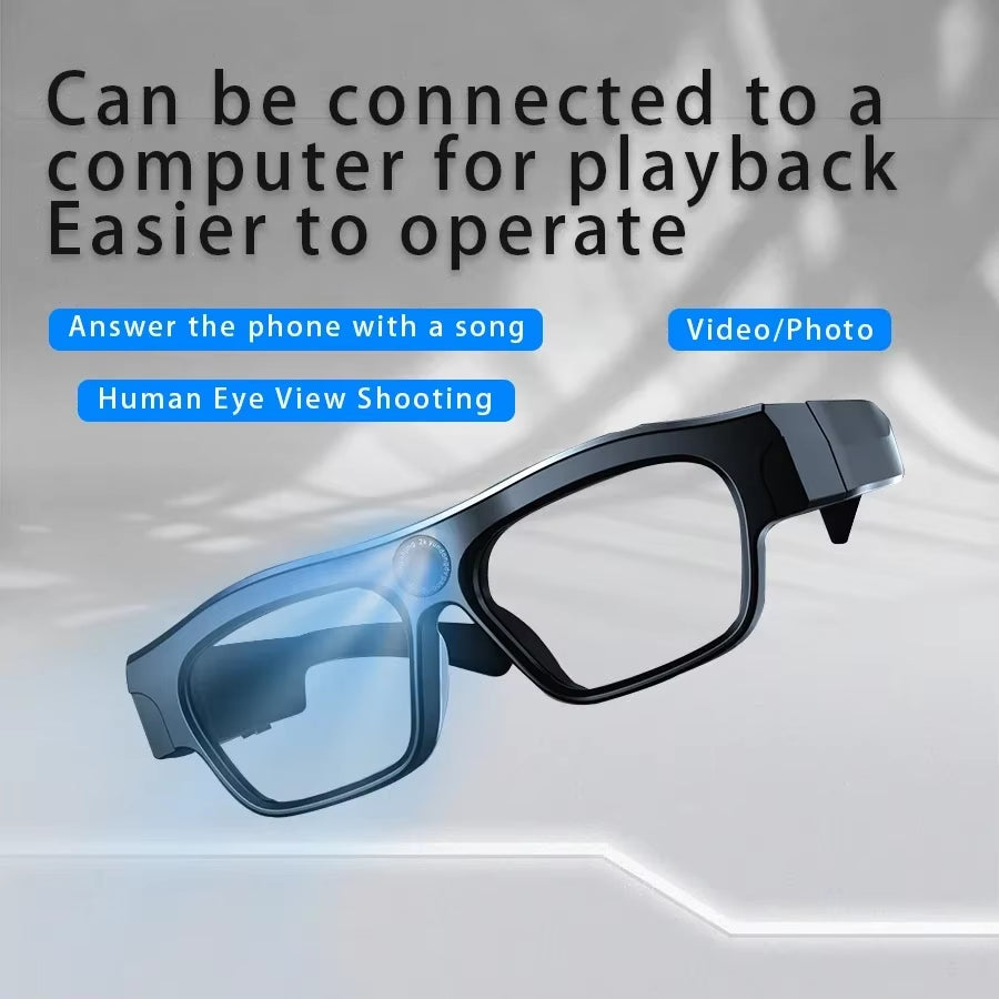 2K/4K High-Definition Sports Camera Sunglasses with Bluetooth Call Functionality for Outdoor Video Recording