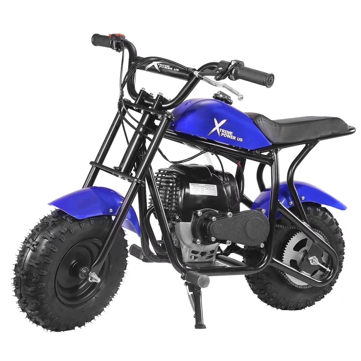 Mini Dirt Bike, 40CC Gas Powered Mini Bike, 4 Stroke off Road Trail Bike for Kids & Adults, up to 20 MPH, Weight Support up to 165Lbs Blue