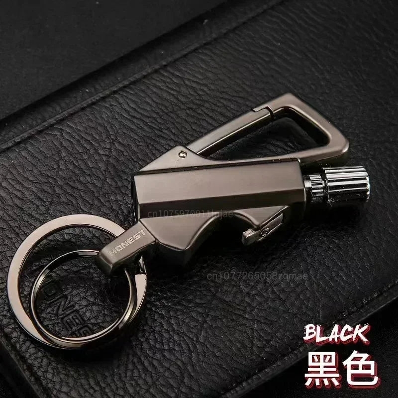 Permanent Match Wireless Lighter with Multi-Function Keychain Bottle Opener, Lit Anytime, Anywhere, Suitable for Outdoorsurvival