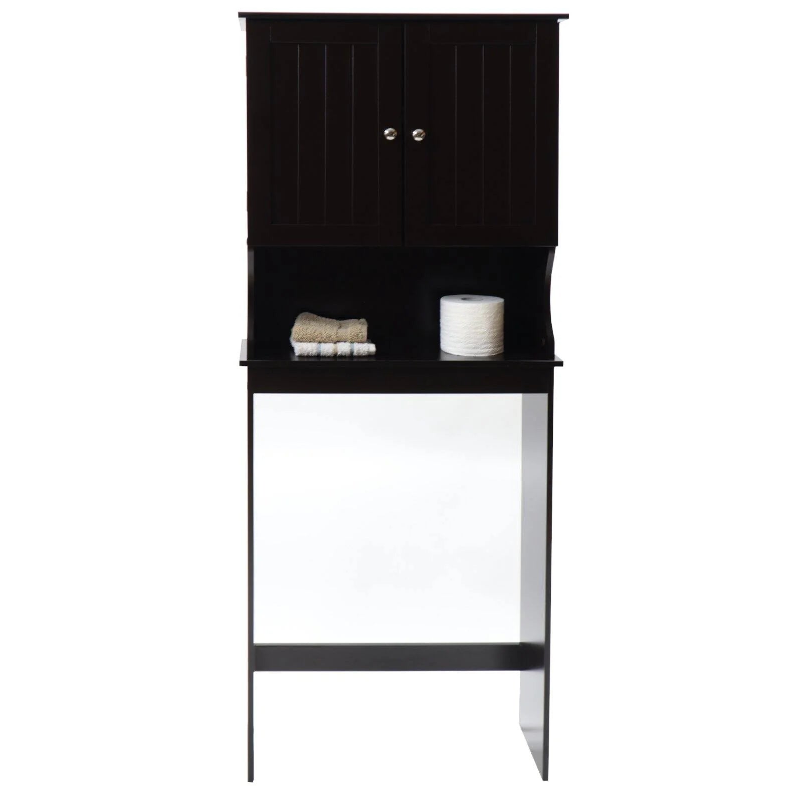 Country Two Door over the Toilet Cabinet, Adjustable Shelf, Espresso