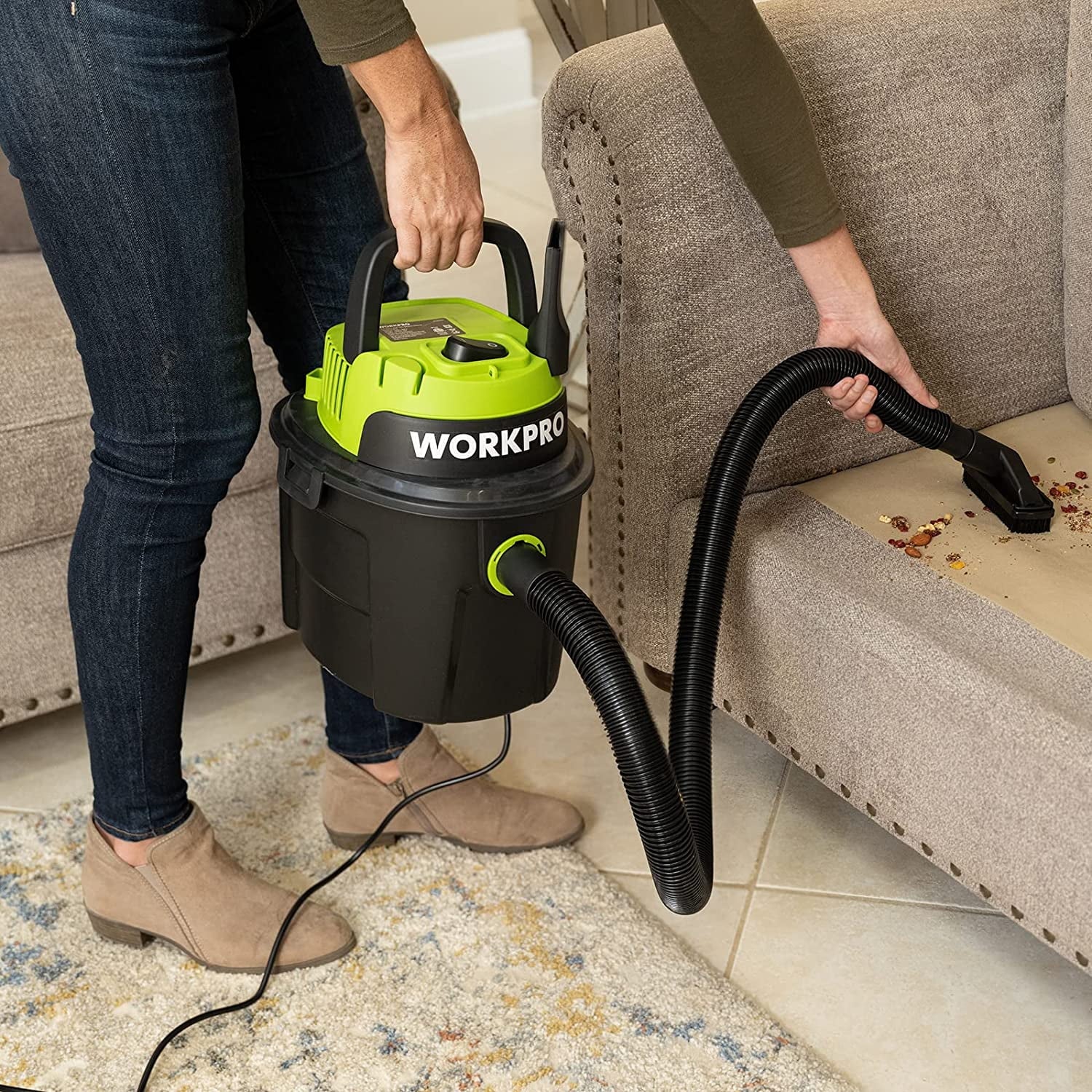 Wet Dry Vacuum 2.5 Gallon 3 Peak Horsepower Portable Shop Vacuum Cleaner Black W125080A