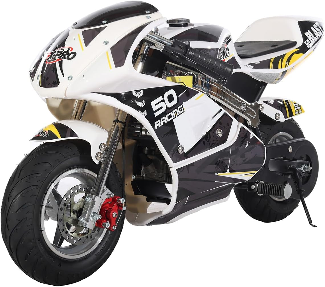 Blast Mini Gas Pocket Bike, Gas-Powered Pocket Motorcycle, Perfect Mini Pocket Bike for Kids(Black)