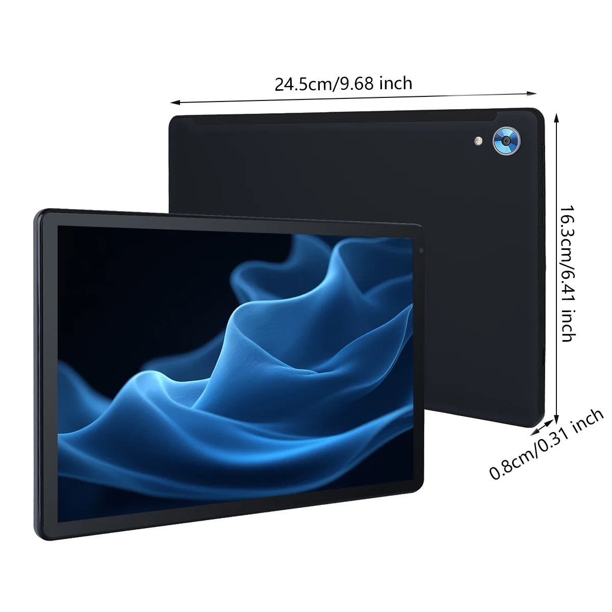 Android 15 Tablets 10Inch with Case,Go Octa Core Tablet with 24GB+128GB/1 TB Expansion, Wifi 6, 5MP+8MP Camera, 5000Mah, Split-Screen,Black+Keyboard & Mouse Set Black