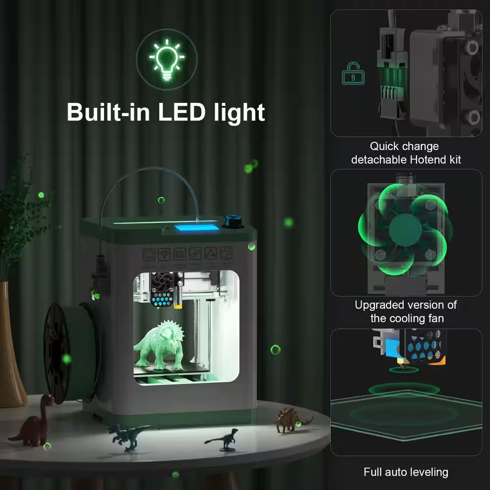 Wifi Cloud Printing 3D Printer, Fully Assembled and Mini 3D Printer for Beginners and Kids with Auto Leveling