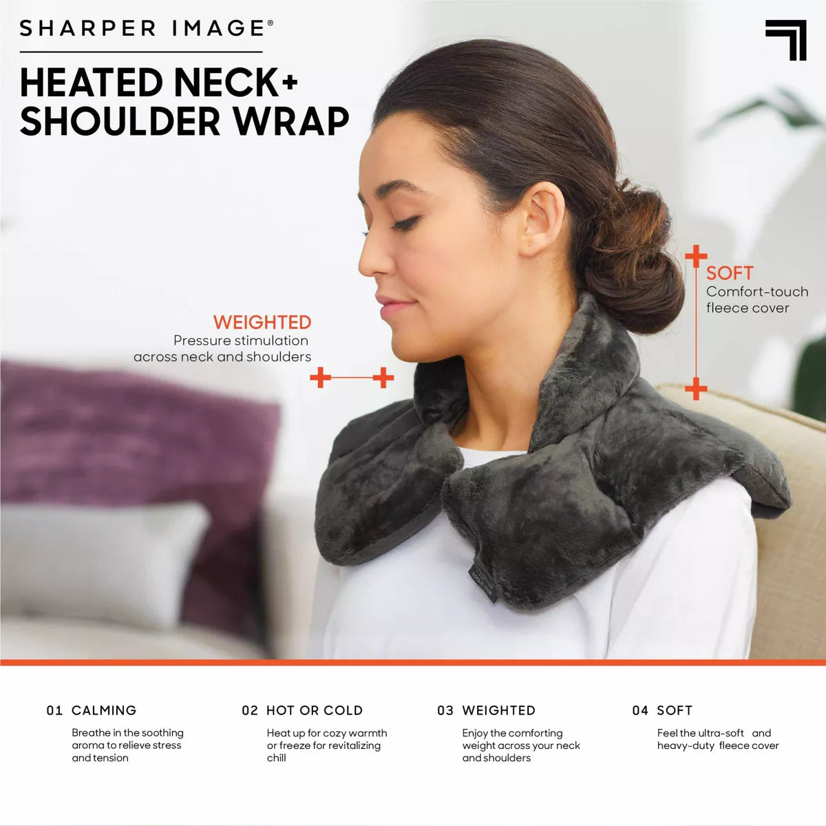 Sharper Image Heated Neck and Shoulder Wrap