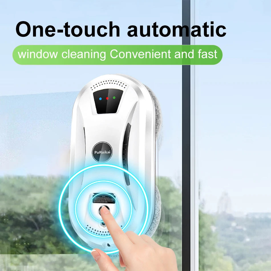 PuRuiKai Ultra Thin Robot Vacuum Cleaner Window Cleaning Robot Window Cleaner Electric Glass Remote Control for Home