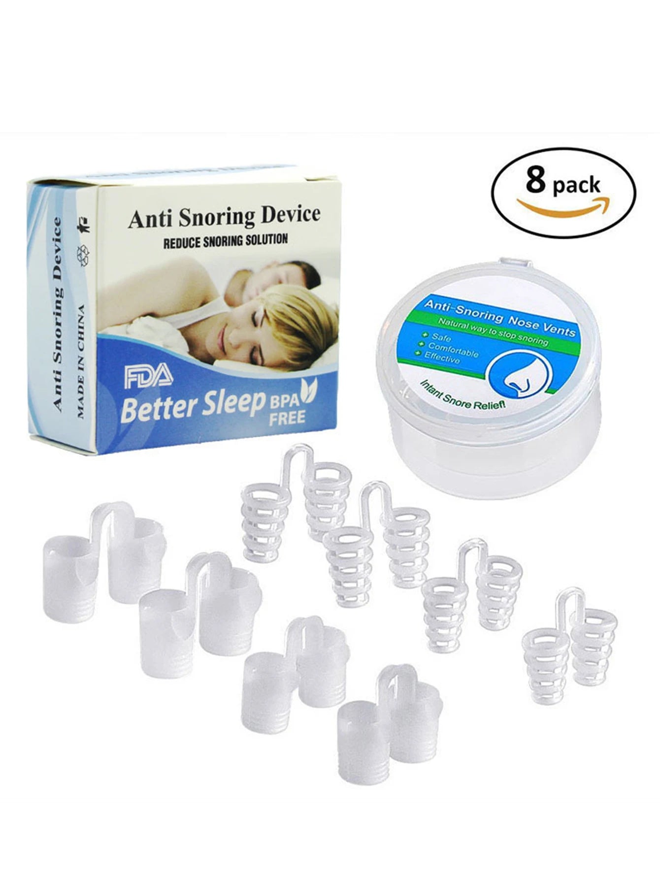 Anti Snoring Device To Stop Snoring Nose Clip For Easy Breathing Improvement Sleep Assistance Apnea 4pc At Night