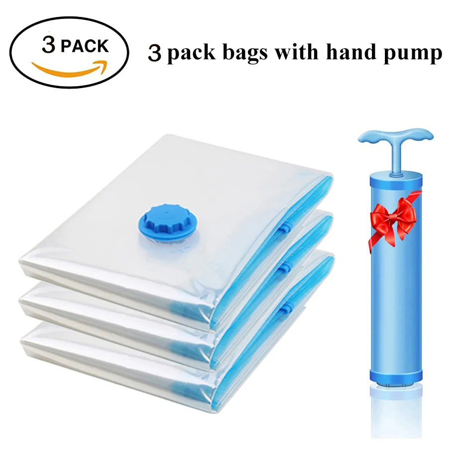 Vacuum Storage Bags Wardrobe Organizer Vacuum Seal Bag Space Saving Bags for Clothes Pillow Bedding Blanket Packaging Storager