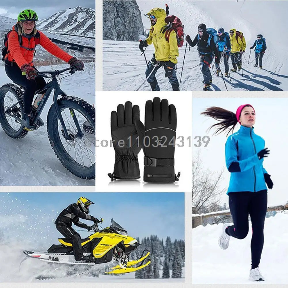 3M Heated Gloves Hand Warmer Electric Thermal Gloves Waterproof Snowboard Cycling Motorcycle Bicycle Ski Outdoor Winter Gloves