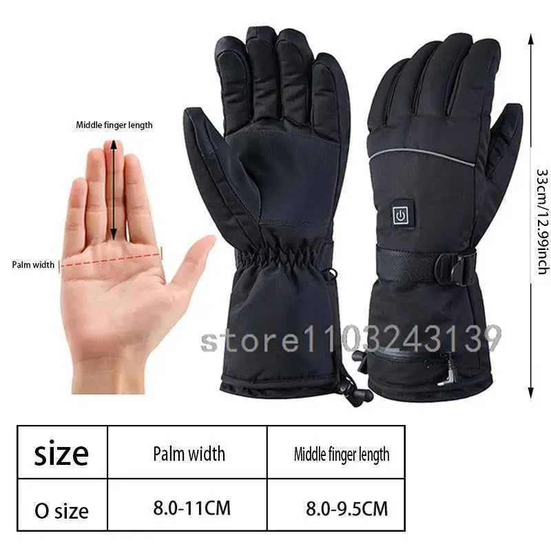 3M Heated Gloves Hand Warmer Electric Thermal Gloves Waterproof Snowboard Cycling Motorcycle Bicycle Ski Outdoor Winter Gloves