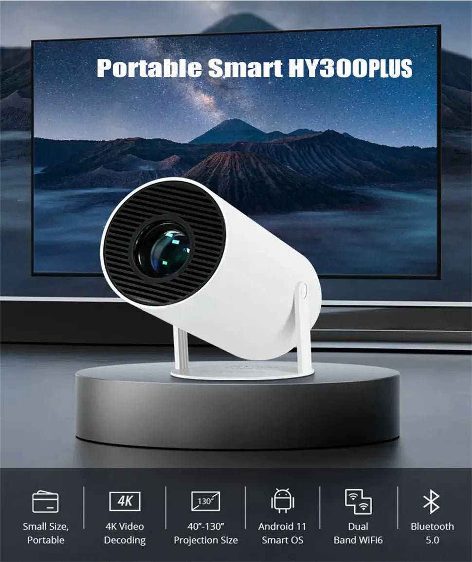 Portable 4K 120 inches Projector for Movies and Games