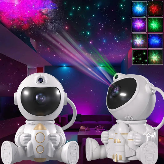 Rocket Astronaut Starry Laser Light