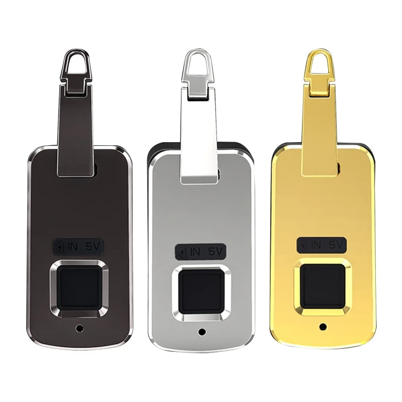 Anti-Theft Fingerprint Padlock for Girl Women Men Handbag Luggage Backpack School Bag Briefcase USB Charge Long Standby